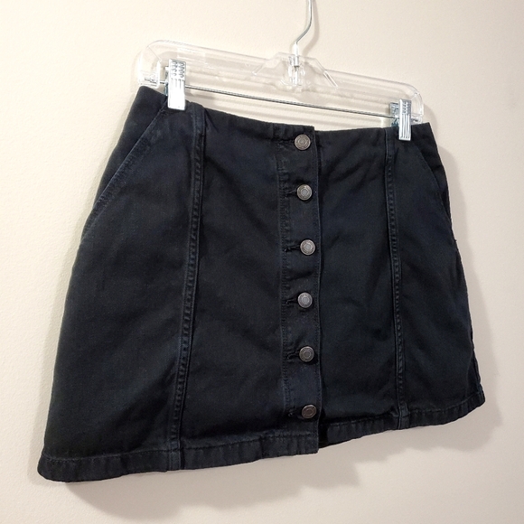 Wilfred Free - Ahrens Button Denim Mini Skirt - Size 8 - Picture 6 of 10